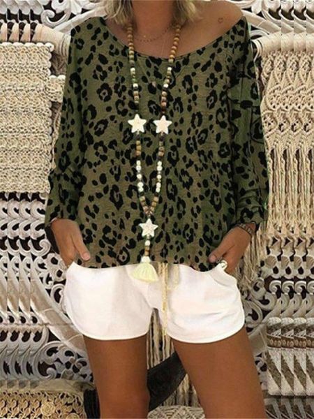 summer 2020 loose long sleeve leopard print shoulder pullover t-shirt pullover t-shirt, White
summer 2020 loose long sleeve leopard print shoulder pullover t-shirt pullover t-shirt, White