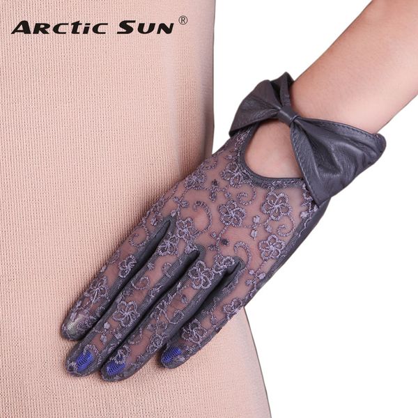 women' genuine leather gloves bowknot lace autumn winter sunscreen sheepskin gloves female short style touchscreen l177n, Blue;gray
women' genuine leather gloves bowknot lace autumn winter sunscreen sheepskin gloves female short style touchscreen l177n, Blue;gray