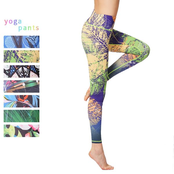 printed fitness leggings high waist women yoga pant stretch sport leggings female gym workout pants yoga running tight pant, White;red 
printed fitness leggings high waist women yoga pant stretch sport leggings female gym workout pants yoga running tight pant, White;red
