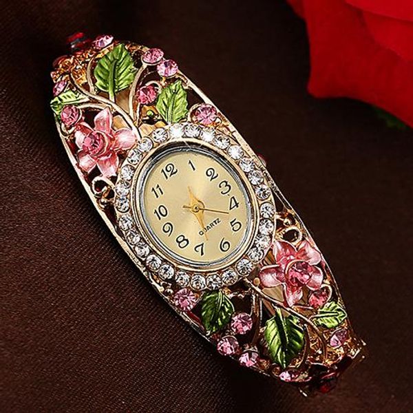 women's lady beauty crystal colored alloy flower bangle bracelet watch analog quartz bracelet hot, Slivery;brown
women's lady beauty crystal colored alloy flower bangle bracelet watch analog quartz bracelet hot, Slivery;brown