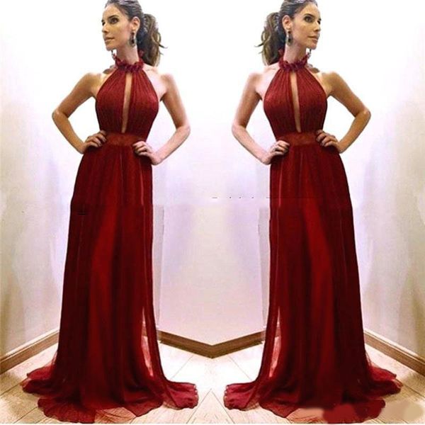 elegant burgundy long tulle prom dresses 2020 sleeveless halter backless a-line formal party evening gown vestidos de fiesta, Black;red
elegant burgundy long tulle prom dresses 2020 sleeveless halter backless a-line formal party evening gown vestidos de fiesta, Black;red