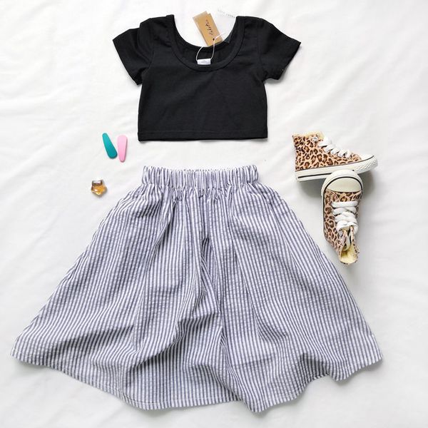 girls' children's clothing spring and autumn shorts halter t-shirt striped skirt children's cute temperament two-piece suit c, White
girls' children's clothing spring and autumn shorts halter t-shirt striped skirt children's cute temperament two-piece suit c, White