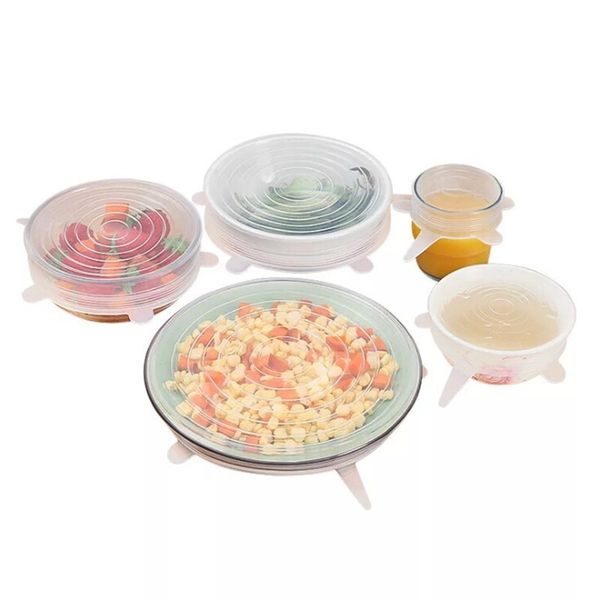 6pcs silicone stretch lids reusable airtight food storage covers durable to keep food fresh safe in dishwasher fit various sizes
6pcs silicone stretch lids reusable airtight food storage covers durable to keep food fresh safe in dishwasher fit various sizes