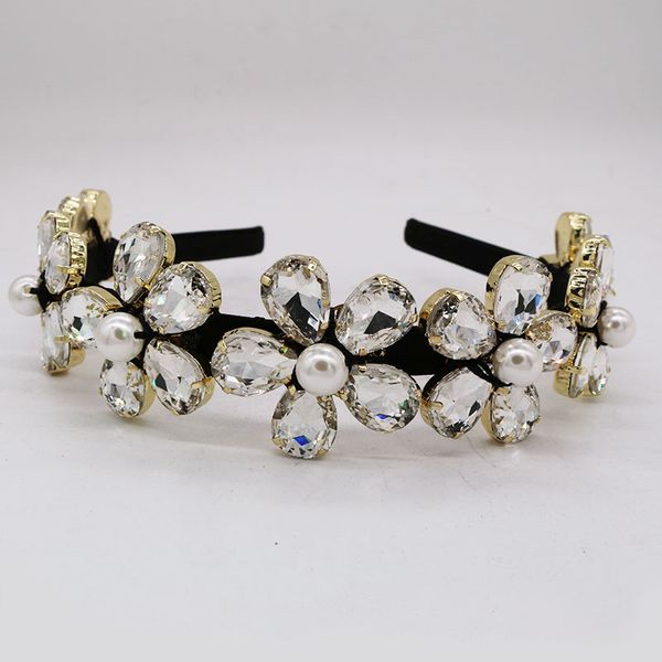 elegant headband flower crystal pearl women's hair accessories bridal headband female headdress party headwear birthday present, Golden;white
elegant headband flower crystal pearl women's hair accessories bridal headband female headdress party headwear birthday present, Golden;white