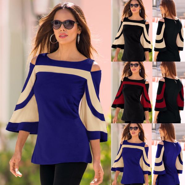 casual bat sleeve shirts.ladies spring new strapless ms. shirt slim ms shirt loose shirts, White 
casual bat sleeve shirts.ladies spring new strapless ms. shirt slim ms shirt loose shirts, White