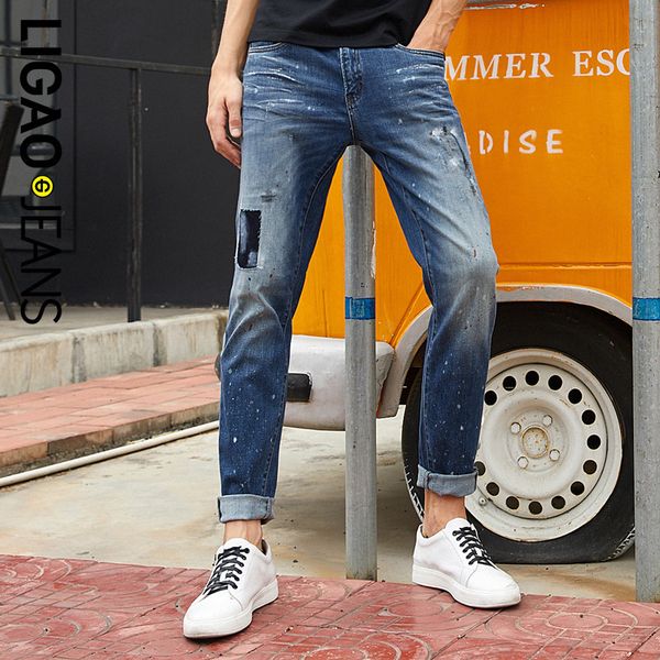 men's jeans summer thin men brand hole loose straight pants fashion vintage slim patchwork size 29-36, Blue
men's jeans summer thin men brand hole loose straight pants fashion vintage slim patchwork size 29-36, Blue