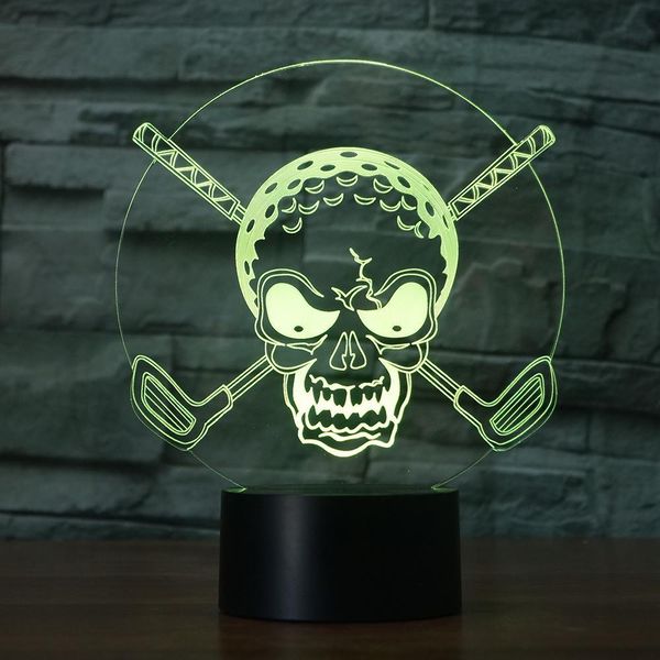 visual stereo led 3d night light skull golf model 3d light fixtures touch remote control led desk lamp all saints' day decor
visual stereo led 3d night light skull golf model 3d light fixtures touch remote control led desk lamp all saints' day decor