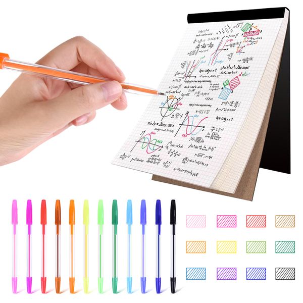 12 colors ballpoint pens - multicolored ball pen bold point 0.5mm smooth writing perfect for study planner take notes coloring, Blue;orange
12 colors ballpoint pens - multicolored ball pen bold point 0.5mm smooth writing perfect for study planner take notes coloring, Blue;orange