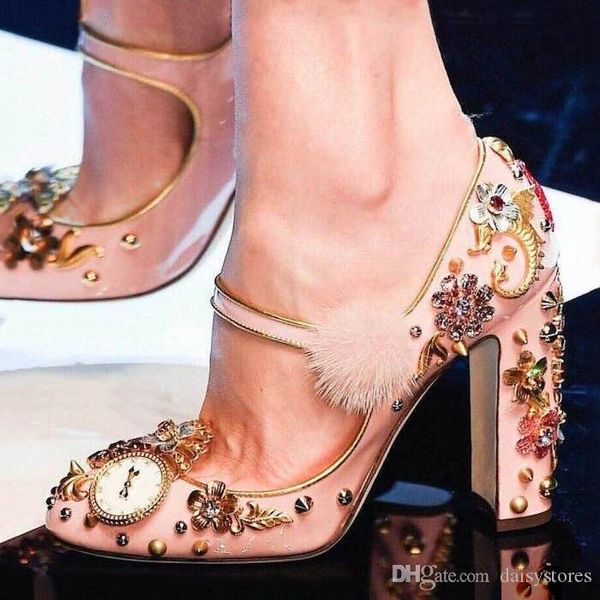 Luxury Style pink Leather fur rhinestone flower wedding bridal shoes crystal chunky high heels beading metal sandals shoes pumps
Luxury Style pink Leather fur rhinestone flower wedding bridal shoes crystal chunky high heels beading metal sandals shoes pumps