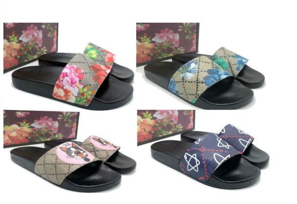 2019 big size 35-48 flower black rubber slide slippers green red white stripe fashion design men women with box classicflat
2019 big size 35-48 flower black rubber slide slippers green red white stripe fashion design men women with box classicflat