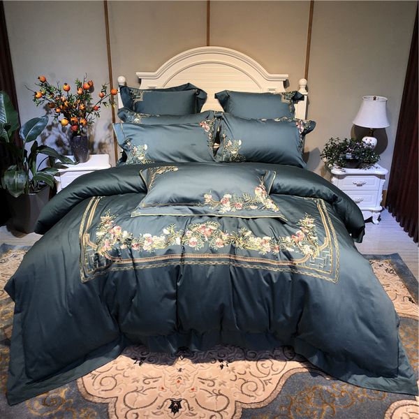 new green gray luxury chinese style flowers embroidery 100s egyptian cotton bedding set duvet cover bed sheet/linen pillowcases
new green gray luxury chinese style flowers embroidery 100s egyptian cotton bedding set duvet cover bed sheet/linen pillowcases