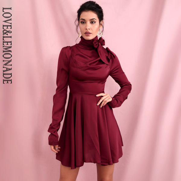 love&lemonade deep red high collar bandage slim fit bubble long sleeve party puff dress 81660, Black;gray
love&lemonade deep red high collar bandage slim fit bubble long sleeve party puff dress 81660, Black;gray