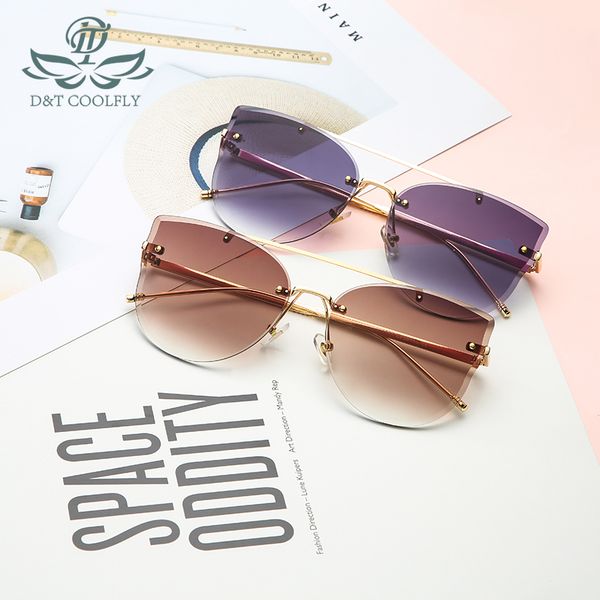 d&t new fashion sunglasses for women personality rimless sunglasses trend metal frame connection pc lens eyeglasses 58155 uv400, White;black
d&t new fashion sunglasses for women personality rimless sunglasses trend metal frame connection pc lens eyeglasses 58155 uv400, White;black