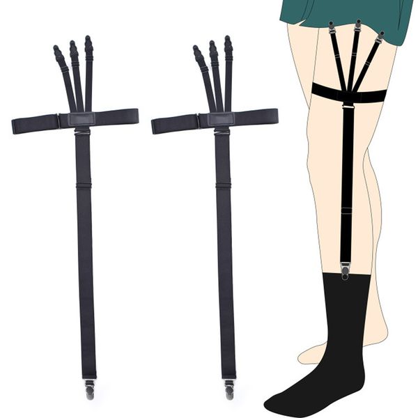 men anti-slip socks clip fixed belt trigeminal suspender garter multi-function shirt holder dual-use strap suspenders garter, Black;white
men anti-slip socks clip fixed belt trigeminal suspender garter multi-function shirt holder dual-use strap suspenders garter, Black;white
