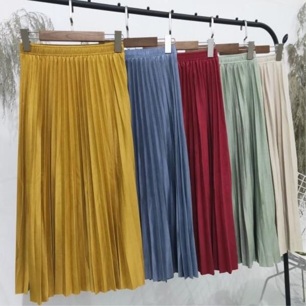 mid-length girl pleated skirt autumn and winter female 2020 deerskin women's skirts long skirt high waist 10 colors 1881, Black
mid-length girl pleated skirt autumn and winter female 2020 deerskin women's skirts long skirt high waist 10 colors 1881, Black