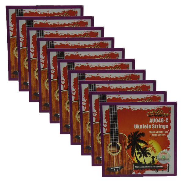10sets alice concert ukulele strings modified clear nylon aecg au046c 
10sets alice concert ukulele strings modified clear nylon aecg au046c