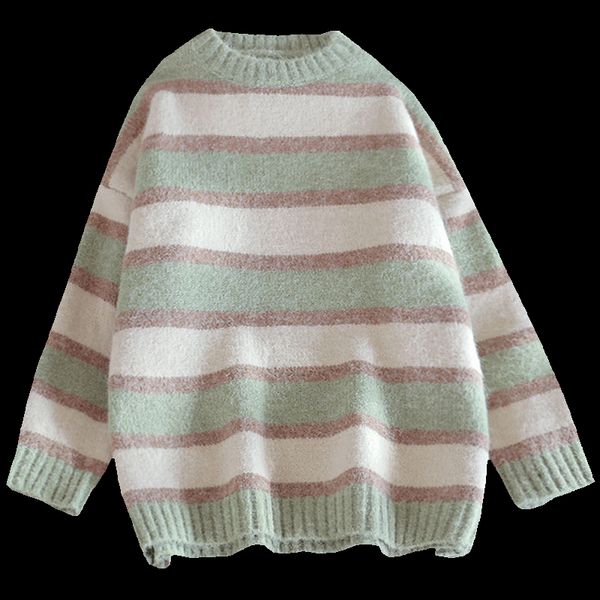 fashion striped sweaters set head female 2019 winter new striped loose lazy wind net red women sweaters outside wear thickening, White;black
fashion striped sweaters set head female 2019 winter new striped loose lazy wind net red women sweaters outside wear thickening, White;black