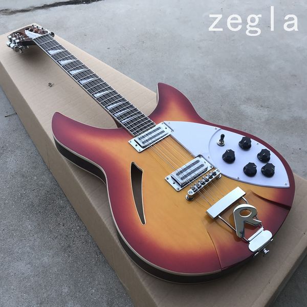 custom ric cherry sunburst 360 12 strings electric guitar semi hollow body triangle mother of pearloid fingerboard inlay
custom ric cherry sunburst 360 12 strings electric guitar semi hollow body triangle mother of pearloid fingerboard inlay