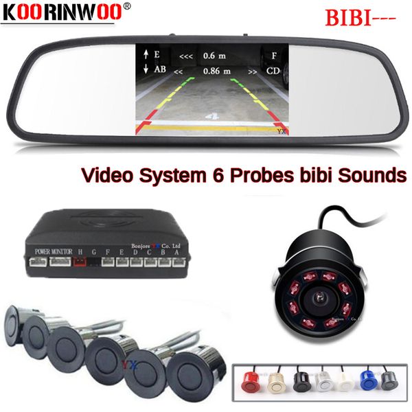 koorinwoo parktonic car parking sensor 6 hd car monitor screen rear view camra alert probes reverse radar system black white
koorinwoo parktonic car parking sensor 6 hd car monitor screen rear view camra alert probes reverse radar system black white