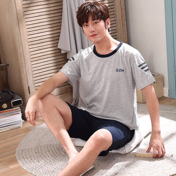 2020 summer short sleeve cotton pajama sets leisure outwear for men sleepwear suit pyjama male homewear lounge wear home clothes, Black;brown
2020 summer short sleeve cotton pajama sets leisure outwear for men sleepwear suit pyjama male homewear lounge wear home clothes, Black;brown