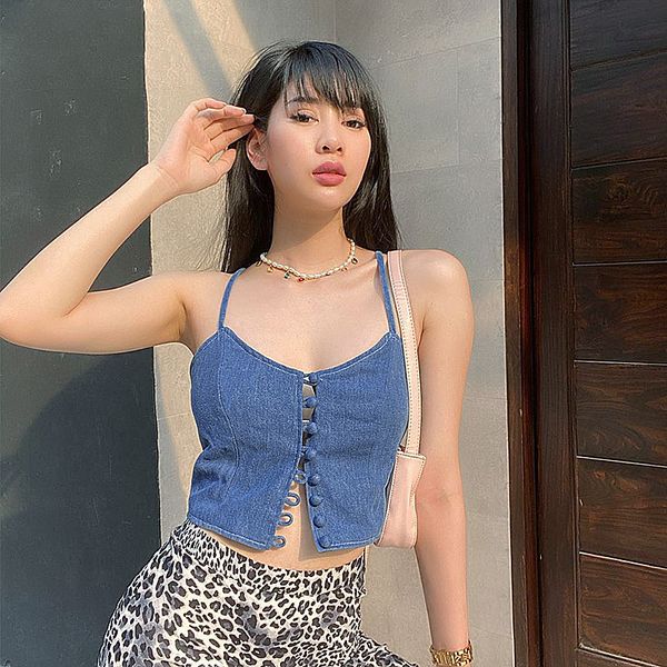 denim blue button up backless bandage cute camisole sleeveless night out crop casual vest highstreet, White
denim blue button up backless bandage cute camisole sleeveless night out crop casual vest highstreet, White