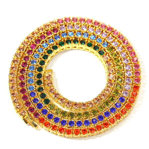 4mm iced out bling colorful zircon 1 row tennis chain necklace men hip hop jewelry gold silver charms women
4mm iced out bling colorful zircon 1 row tennis chain necklace men hip hop jewelry gold silver charms women