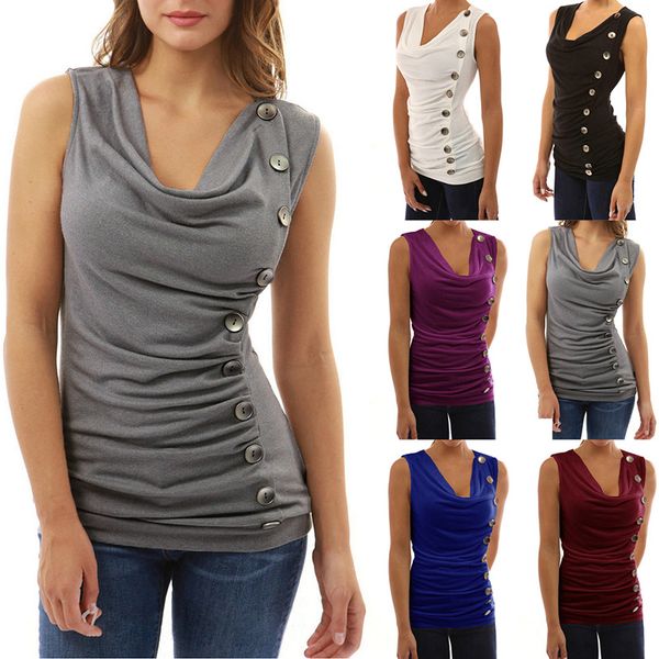 women summer v-neck solid black tshirt blouse womens 2020 fashion casual buttons bodycon sleeveless t shirt blouses female elegant tee, White
women summer v-neck solid black tshirt blouse womens 2020 fashion casual buttons bodycon sleeveless t shirt blouses female elegant tee, White