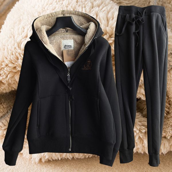 2017 autumn winter women suits plus cashmere velvet warm thickening hooded sweatshirts coat+pants 2 pieces set suit casual suits, Gray
2017 autumn winter women suits plus cashmere velvet warm thickening hooded sweatshirts coat+pants 2 pieces set suit casual suits, Gray
