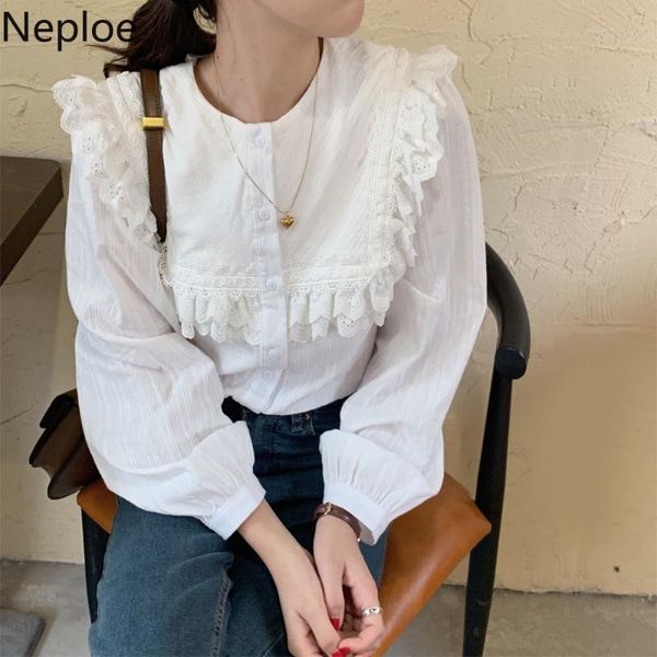 neploe 2020 spring women causal blouse lace patchwork long sleeve o-neck shirt korean white single breasted blusas 59083
neploe 2020 spring women causal blouse lace patchwork long sleeve o-neck shirt korean white single breasted blusas 59083