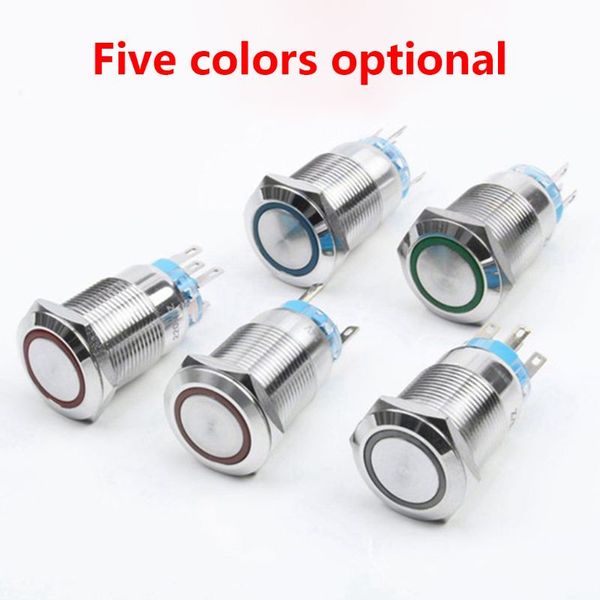 19mm 12v 24v 220v led on/off silver waterproof self-locking latch push button flate switch car switch 5 colors c45
19mm 12v 24v 220v led on/off silver waterproof self-locking latch push button flate switch car switch 5 colors c45