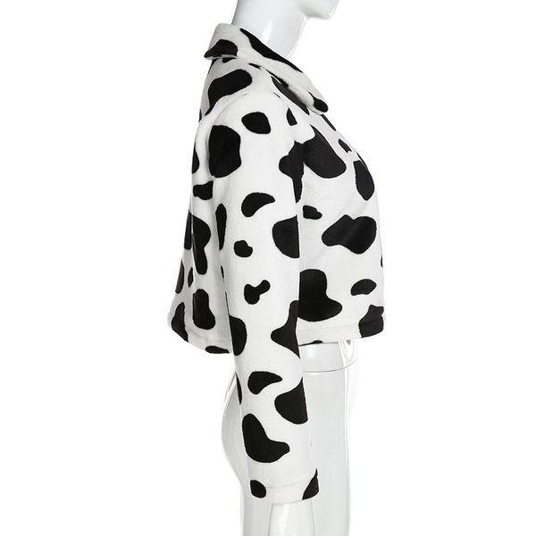 autumn/winter 2019 ins long sleeve black and white contrast color milk print hoodie women's woollen short coat small fragrance style bl, Black;brown
autumn/winter 2019 ins long sleeve black and white contrast color milk print hoodie women's woollen short coat small fragrance style bl, Black;brown