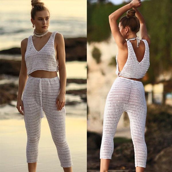 sarongs hand crochet beach bikini cover up deep v at the front and back swim trousers long pants, Blue;gray
sarongs hand crochet beach bikini cover up deep v at the front and back swim trousers long pants, Blue;gray