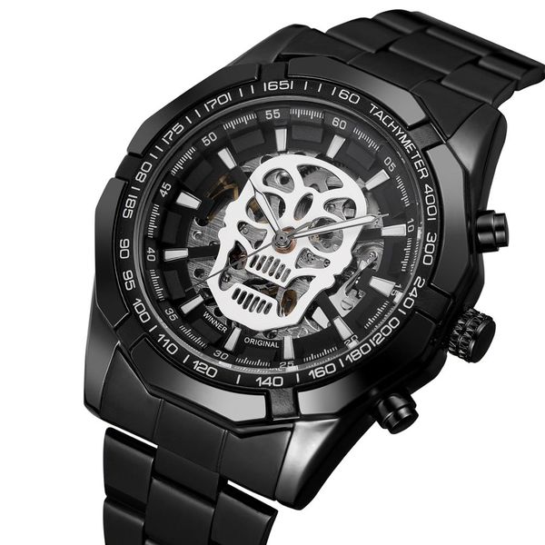 winner men's automatic self-wind skeleton antique skull dial analog watch with stainless steel wristwatch clock gift, Slivery;brown
winner men's automatic self-wind skeleton antique skull dial analog watch with stainless steel wristwatch clock gift, Slivery;brown