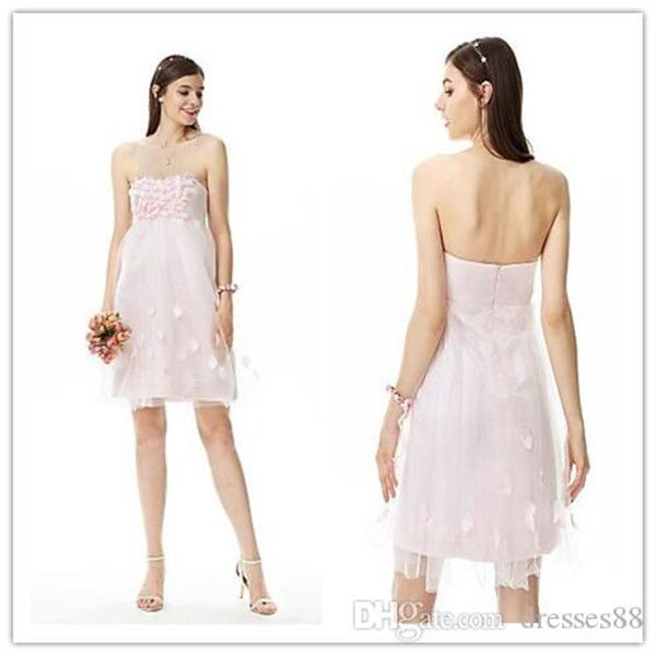 women prom dresses strapless short graduation dresses with handflower pink bridesmaid gowns for party dresses 100% real p, Blue;red
women prom dresses strapless short graduation dresses with handflower pink bridesmaid gowns for party dresses 100% real p, Blue;red