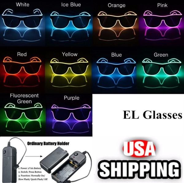 simple el glasses el wire fashion neon led light up shutter shaped glow sun glasses rave costume party dj bright sunglasses a0074, White;black
simple el glasses el wire fashion neon led light up shutter shaped glow sun glasses rave costume party dj bright sunglasses a0074, White;black