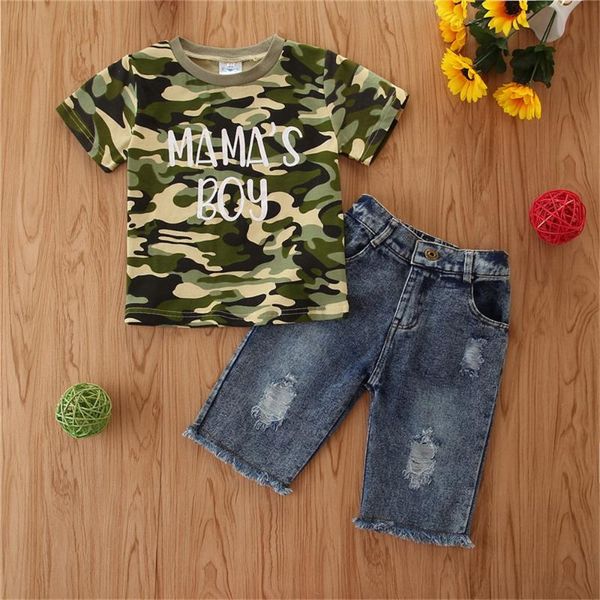 1-6y toddler kids baby boy clothes summer camouflage short sleeve t shirts +denim ripped hole shorts pants 2pcs sets outfits, White
1-6y toddler kids baby boy clothes summer camouflage short sleeve t shirts +denim ripped hole shorts pants 2pcs sets outfits, White