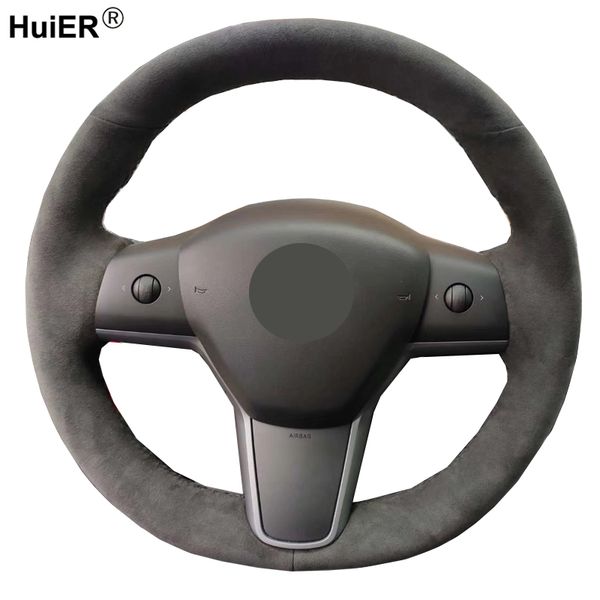 diy hand sewing car steering wheel cover suede cow leather volant braid on the steering wheel for model 3 2017 2018 2019
diy hand sewing car steering wheel cover suede cow leather volant braid on the steering wheel for model 3 2017 2018 2019
