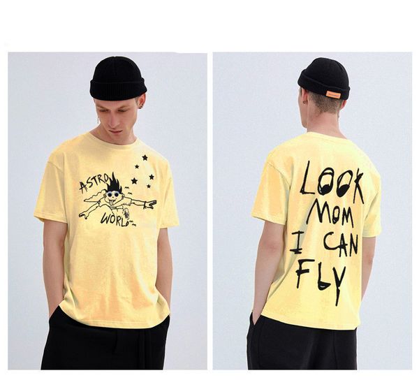 Travis Scott Mens Designer Tshirt Letter Look Mom I Can Fly Print Homme Casual Summer Clothes
Travis Scott Mens Designer Tshirt Letter Look Mom I Can Fly Print Homme Casual Summer Clothes