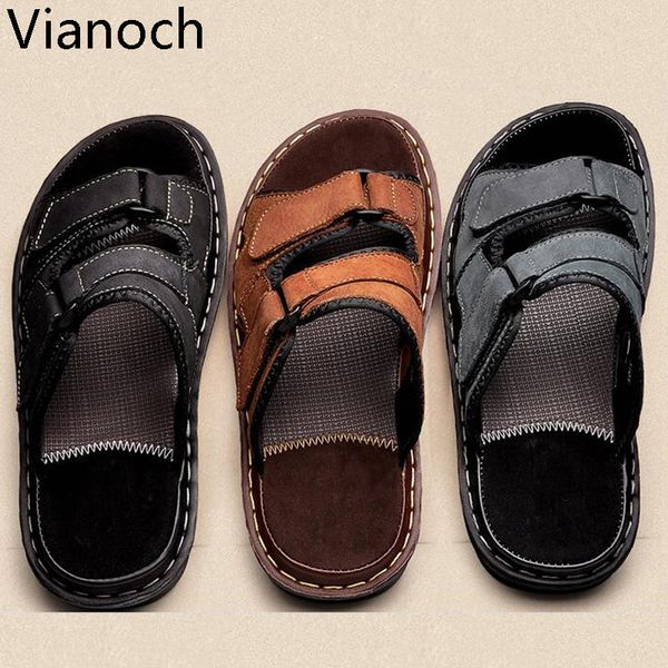 2019 new mens sandals slides slippers flats summer beach shoes big size large leather shoe man plus big large size 45 46 bb0242 y200107, Black
2019 new mens sandals slides slippers flats summer beach shoes big size large leather shoe man plus big large size 45 46 bb0242 y200107, Black