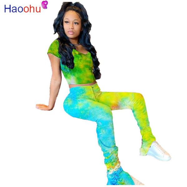 tie dyeing print two piece set summer outfits for women tracksuit crop and stacked pant casual lounge wear matching set, White
tie dyeing print two piece set summer outfits for women tracksuit crop and stacked pant casual lounge wear matching set, White
