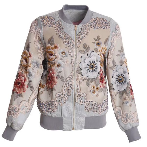 goodlishowsi 2019 high end luxury women jacket beading floral print zipper o-neck coat fashion letterman jacket bomber, Black;brown
goodlishowsi 2019 high end luxury women jacket beading floral print zipper o-neck coat fashion letterman jacket bomber, Black;brown