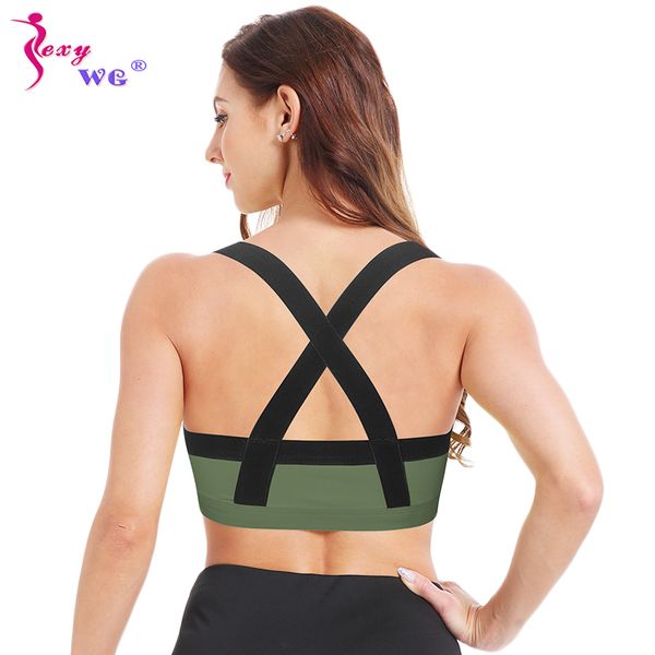 sexywg sports yoga bra women cross back sport bras push up brassiere padded sportswear gym shirt running vest crop tank, White;black
sexywg sports yoga bra women cross back sport bras push up brassiere padded sportswear gym shirt running vest crop tank, White;black