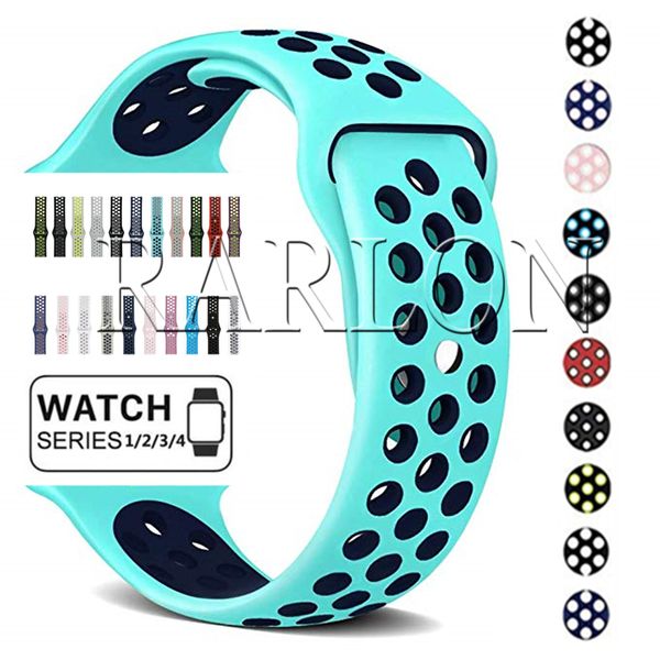 42mm 38mm rubber ilicone hole loop wri t band for apple watch trap band 40mm 44mm port bracelet for apple iwatch erie 1 2 3 4
42mm 38mm rubber ilicone hole loop wri t band for apple watch trap band 40mm 44mm port bracelet for apple iwatch erie 1 2 3 4
