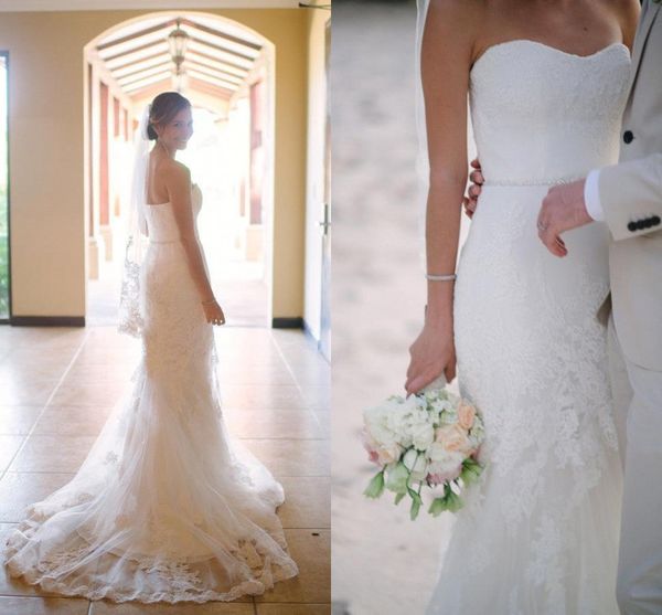 2020 spring lace wedding dresses beach strapless beaded waistline applique sheath bridal dress wedding gowns vestidos de novia plus size, White
2020 spring lace wedding dresses beach strapless beaded waistline applique sheath bridal dress wedding gowns vestidos de novia plus size, White