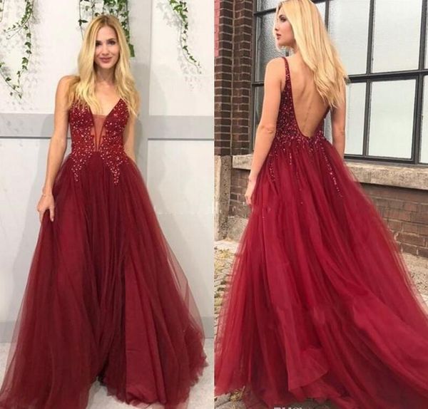 dark red arabic prom dresses long v-neck backless sleeveless appliques sequins backless a-line formal evening party gowns robes de soriee, Black;red
dark red arabic prom dresses long v-neck backless sleeveless appliques sequins backless a-line formal evening party gowns robes de soriee, Black;red