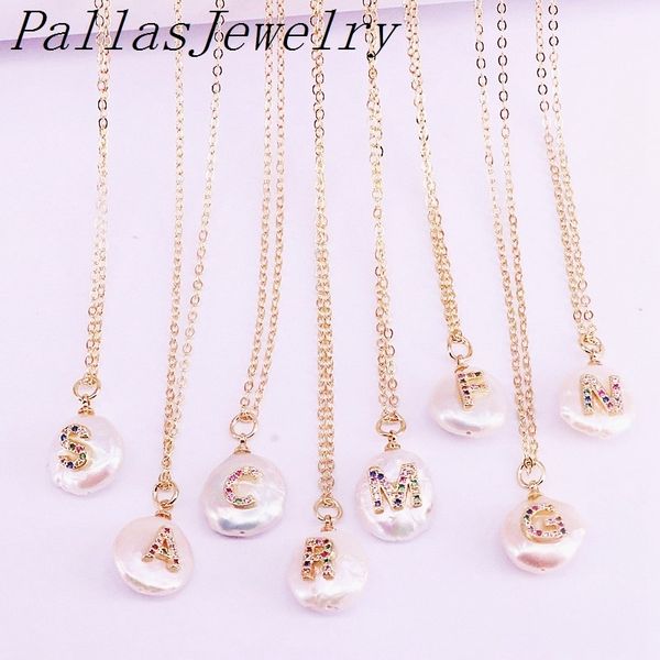 10pcs, gold filled rainbow cz micro pave letter charm coin freshwater pearl bead pendant necklace, Silver
10pcs, gold filled rainbow cz micro pave letter charm coin freshwater pearl bead pendant necklace, Silver