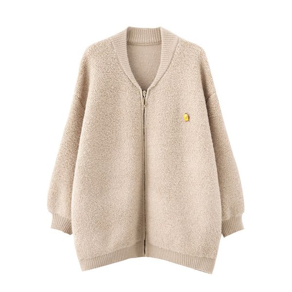 2019 spring autumn women large size xl-3xl new simple casual sweater coat 200 kg loose thin solid zipper cardigan sweater coat, White
2019 spring autumn women large size xl-3xl new simple casual sweater coat 200 kg loose thin solid zipper cardigan sweater coat, White