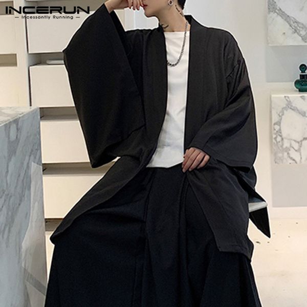 men cardigan open stitch loose long sleeve streetwear trench 2020 chic vintage punk solid long coats mens cloak cape incerun 5xl, Tan;black
men cardigan open stitch loose long sleeve streetwear trench 2020 chic vintage punk solid long coats mens cloak cape incerun 5xl, Tan;black
