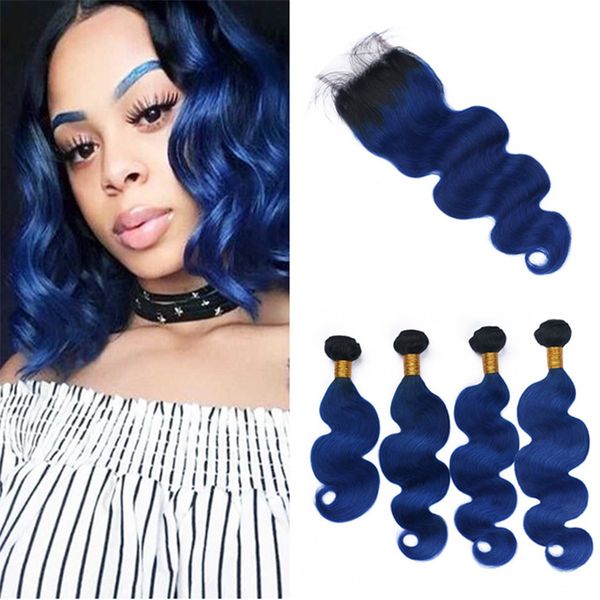 black and blue ombre wavy hair 4 bundles with lace closure body wave 2 tone 1b blue ombre human hair weaves closure, Black;brown
black and blue ombre wavy hair 4 bundles with lace closure body wave 2 tone 1b blue ombre human hair weaves closure, Black;brown