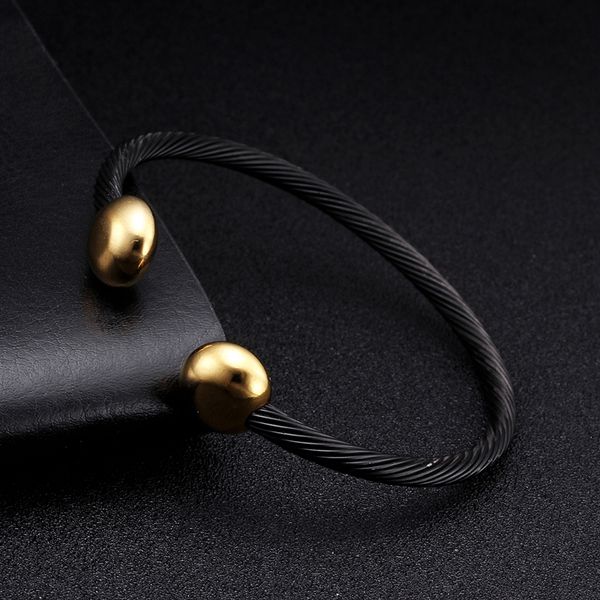 simple stainless steel open men women black charm bracelets vintage mesh surface cuff female chain link bracelets bangle, White
simple stainless steel open men women black charm bracelets vintage mesh surface cuff female chain link bracelets bangle, White